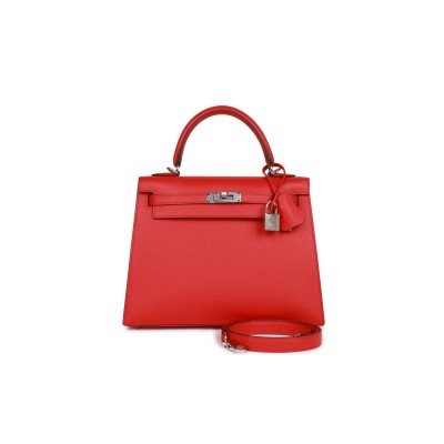 HERMES KELLY 25 EPSOM PALLADIUM HARDWARE (25*17*7cm)